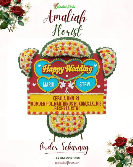 Papan Bunga Pernikahan Lapang